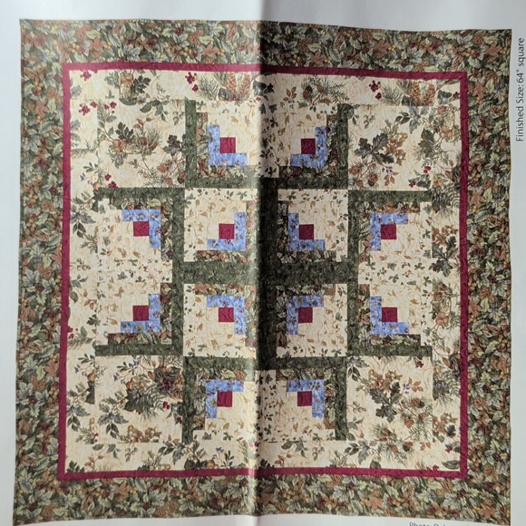 Log Cabin Star Quilt Kit Craft Plans Quilting - Picture 4 of 8